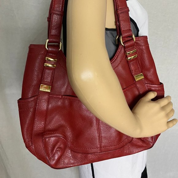 TIGNANELLO Red Leather Shoulder Bag - Picture 5 of 8